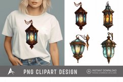 Watercolor Fantasy Lanterns Clipart Product Image 1