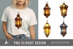 Watercolor Fantasy Lanterns Clipart Product Image 1