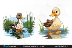 Watercolor Farm Animals Clipart Product Image 1