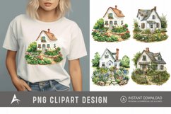 Watercolor Farmhouse Clipart Product Image 1