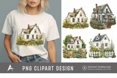 Watercolor Farmhouse Clipart Product Image 1