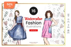 vector illustrations bundle of 16 female models in streetwear
