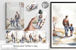 Digital Paper Father Day Watercolor Product Image 1