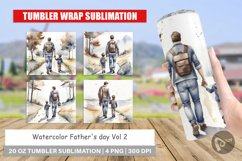 Tumbler Wrap Father Day Watercolor Product Image 1