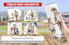 Tumbler Wrap Father's Day Watercolor Product Image 1