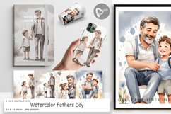 Digital Paper Father's Day Watercolor Product Image 1