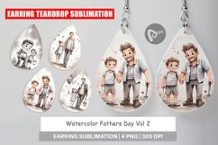Earring Teardrop Father's Day Watercolor Product Image 1