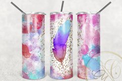 Feather Skinny Tumbler Sublimation Boho Watercolor Product Image 2