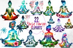 Watercolor Female Yoga Sublimation Product Image 1