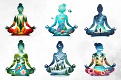 Watercolor Female Yoga Sublimation Product Image 3