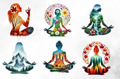 Watercolor Female Yoga Sublimation Product Image 2