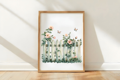 Watercolor Fence Clipart Product Image 3