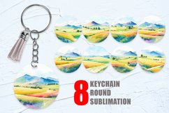 Keychain Watercolor Fields and meadows Product Image 1
