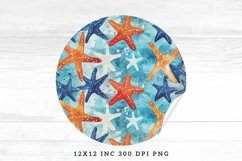 Watercolor Starfish Seamless Digital Paper Bundle Product Image 6