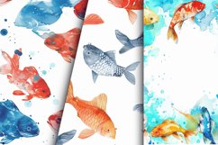 Watercolor Fish Digital Paper Bundle Product Image 6