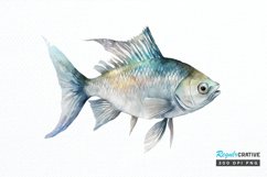 Watercolor Fish Bone PNG Clipart Product Image 1