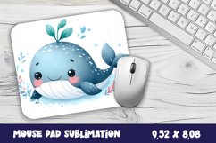 Whale Mouse Pad Design, Sea Sublimation Designs Product Image 1