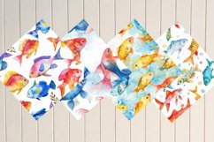 Watercolor Fish Digital Paper Bundle Product Image 3