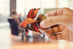 Watercolor Fish Sticker Clipart Bundle Product Image 2