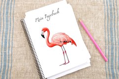 Watercolor Flamingo Clipart Bundle Product Image 4