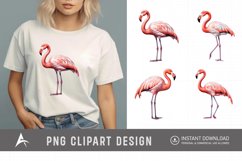 Watercolor Flamingo Clipart Product Image 1