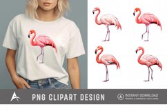 Watercolor Flamingo Clipart Product Image 1