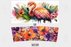 Watercolor Flamingo Tumbler Wrap, 40 oz tumbler wrap, Watercolor Flamingo Tumbler Wrap
