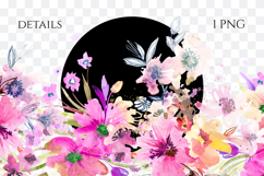Watercolor Floral Border PNG Product Image 2