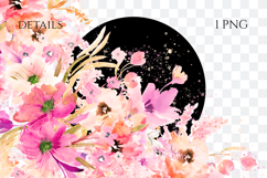 Watercolor Floral Corner PNG Product Image 2