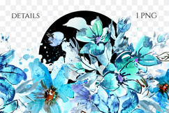 Watercolor Floral Border PNG Product Image 2