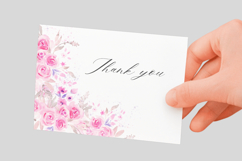 Watercolor Pink Roses Corner PNG Product Image 3
