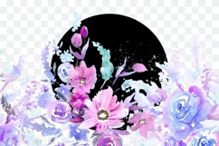 Watercolor Floral Border PNG Product Image 2