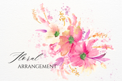 Watercolor Floral Arrangement PNG Product Image 1