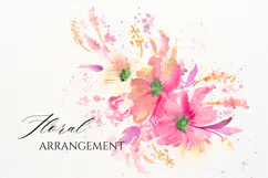 Watercolor Floral Arrangement PNG Product Image 1