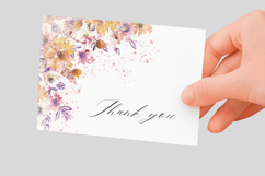 Watercolor Fall Autumn Floral Corner PNG Product Image 3