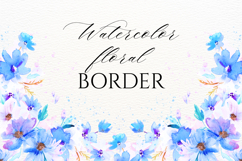 Watercolor Floral Border PNG Product Image 1