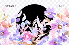 Watercolor Floral Border PNG Product Image 2