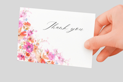 Pink Watercolor Floral Corner PNG Product Image 3