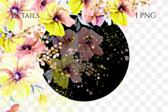 Watercolor Yellow Floral Corner PNG Product Image 2