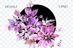 Watercolor Floral Arrangement PNG Product Image 2