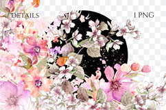 Watercolor Floral Corner PNG Product Image 2