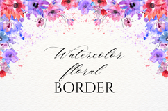 Watercolor Floral Border PNG Product Image 1