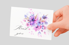 Watercolor Pink Floral Arrangement PNG Product Image 3