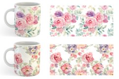 Watercolor floral Mug sublimation design Product Image 3
