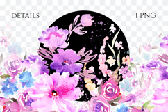 Watercolor Floral Border PNG Product Image 2