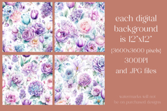 Flower Patterns, Pretty Watercolor Floral Patterns, s1 Product Image 2