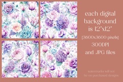 Flower Patterns, Pretty Watercolor Floral Patterns, s13 Product Image 2