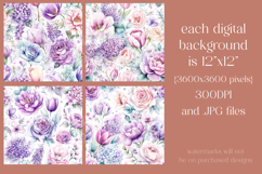 Flower Patterns, Pretty Watercolor Floral Patterns, s14 Product Image 2