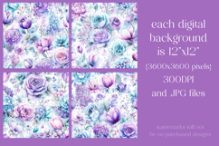 Flower Patterns, Pretty Watercolor Floral Patterns, s16 Product Image 2