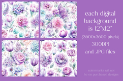 Flower Patterns, Pretty Watercolor Floral Patterns, s20 Product Image 2